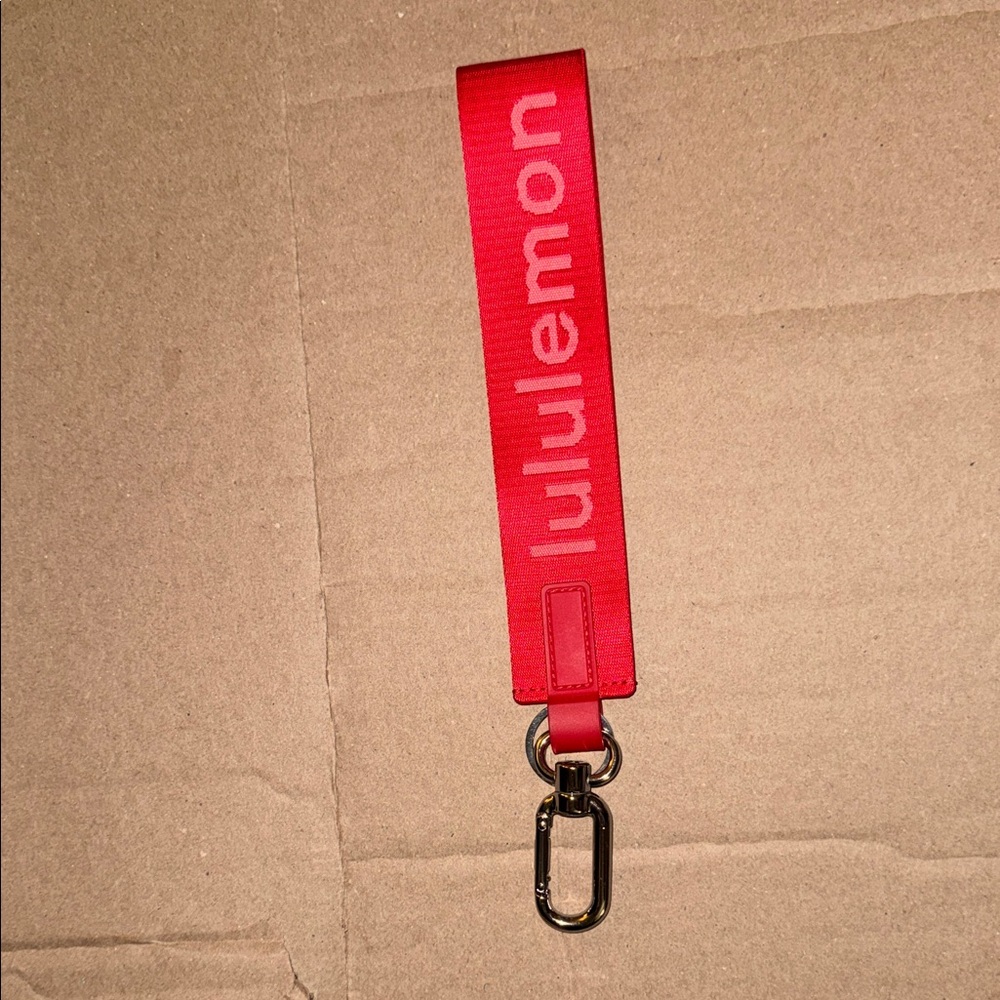 Lululemon Athletica Red Keychain with Clasp